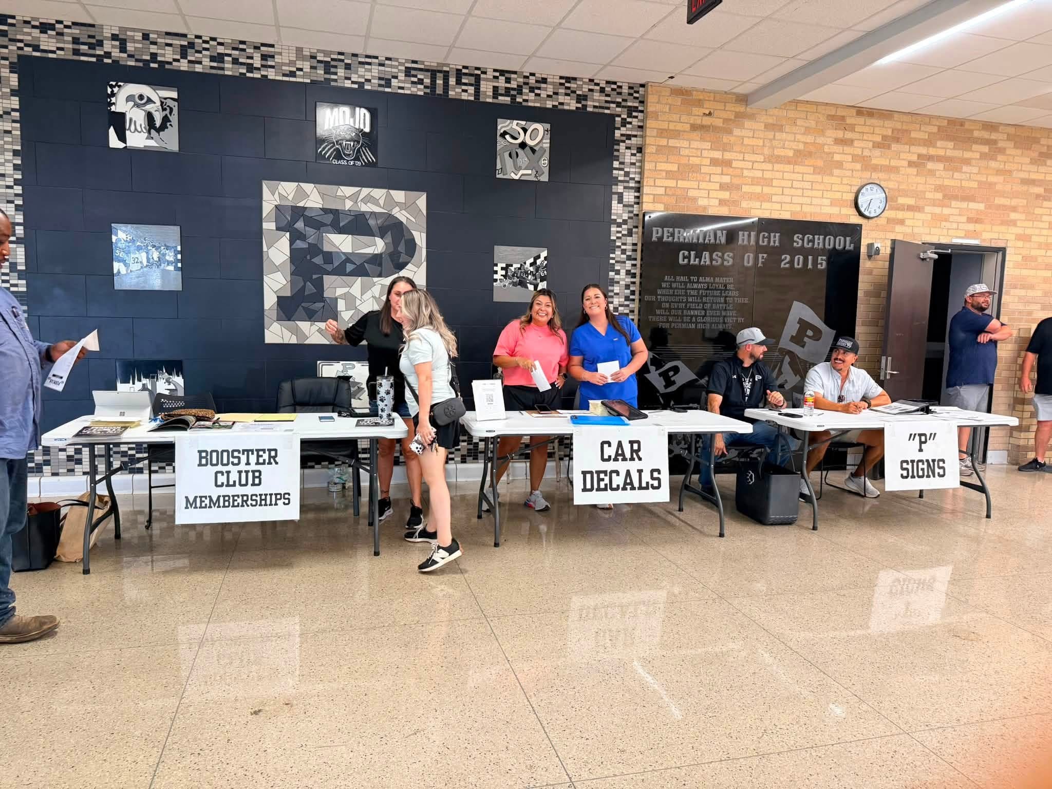 Permian Panthers booster club memberships inside school